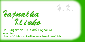 hajnalka klimko business card